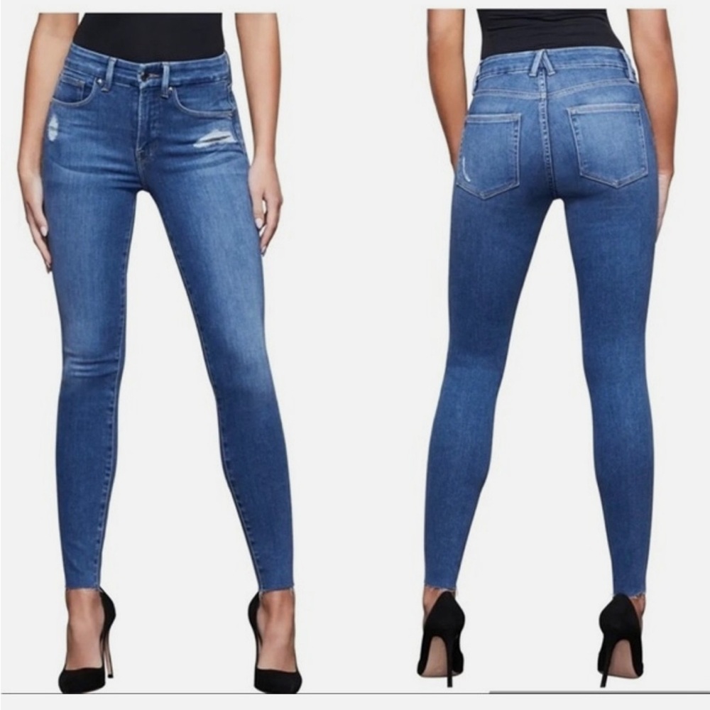 Good American Good Legs Zebra Pocket High Waist Skinny Fit Jeans SZ 4/27 NWT